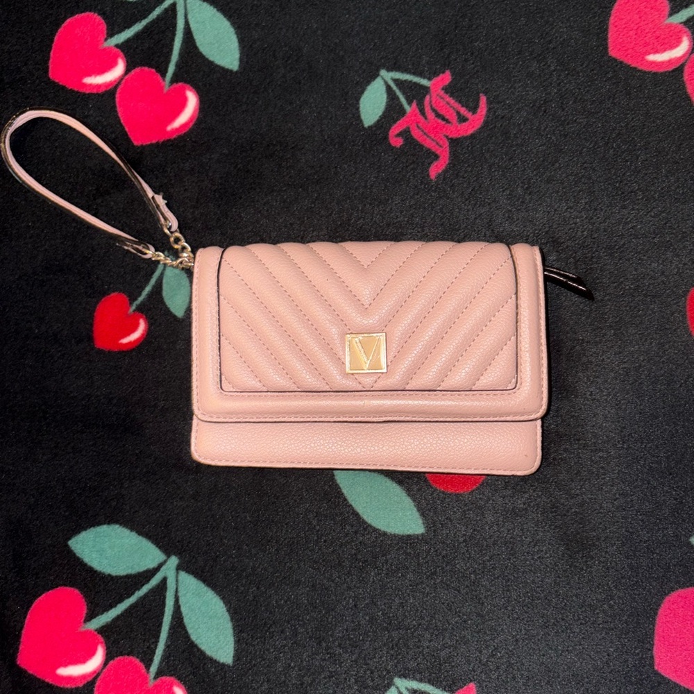 Victoria's Secret Blush Quilted Wristlet